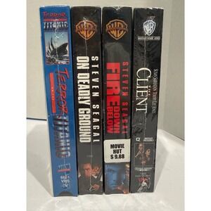 Terror on Titanic,On Deadly Ground, Fire Down Below, The Client VHS Lot Sealed